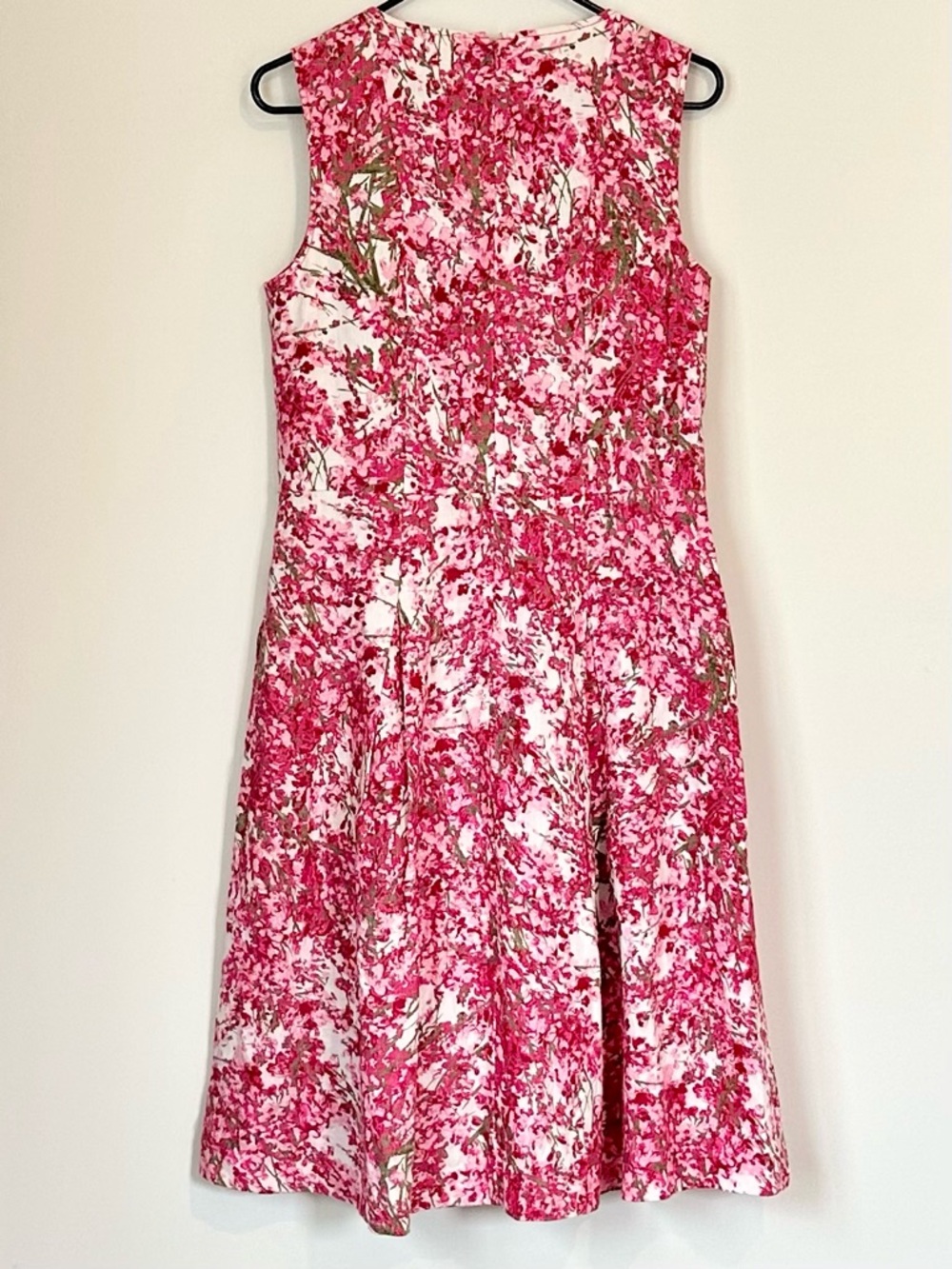 Talbots Pink and White Floral Midi Dress - Size: 6 - Picture 7 of 7